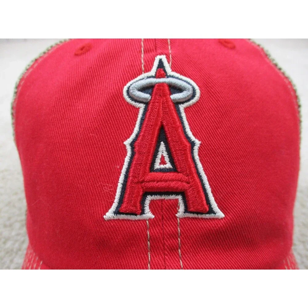 Anaheim Angels Hat Cap Snap Back Mens One Size Adjustable Red '47 Baseball